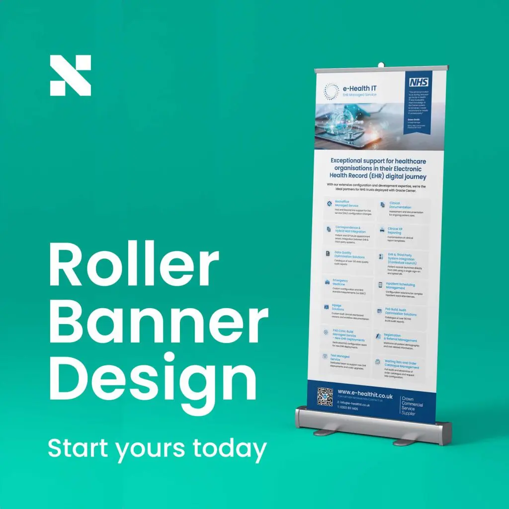 medical roller banner design for eHealth-IT