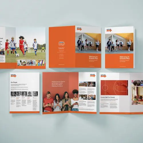 Orange brochure design for business