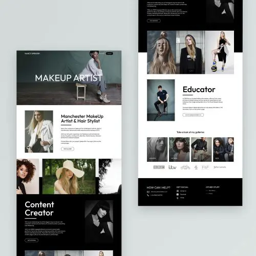 Makeup Artist Website Design
