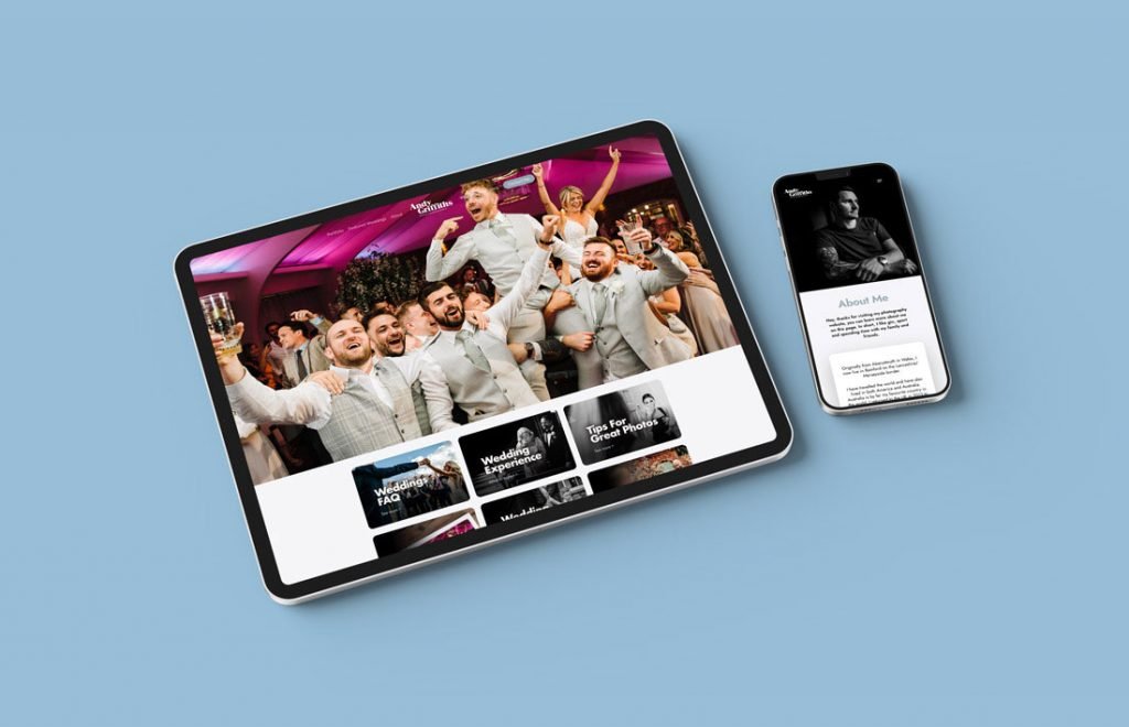 wedding photographer web design