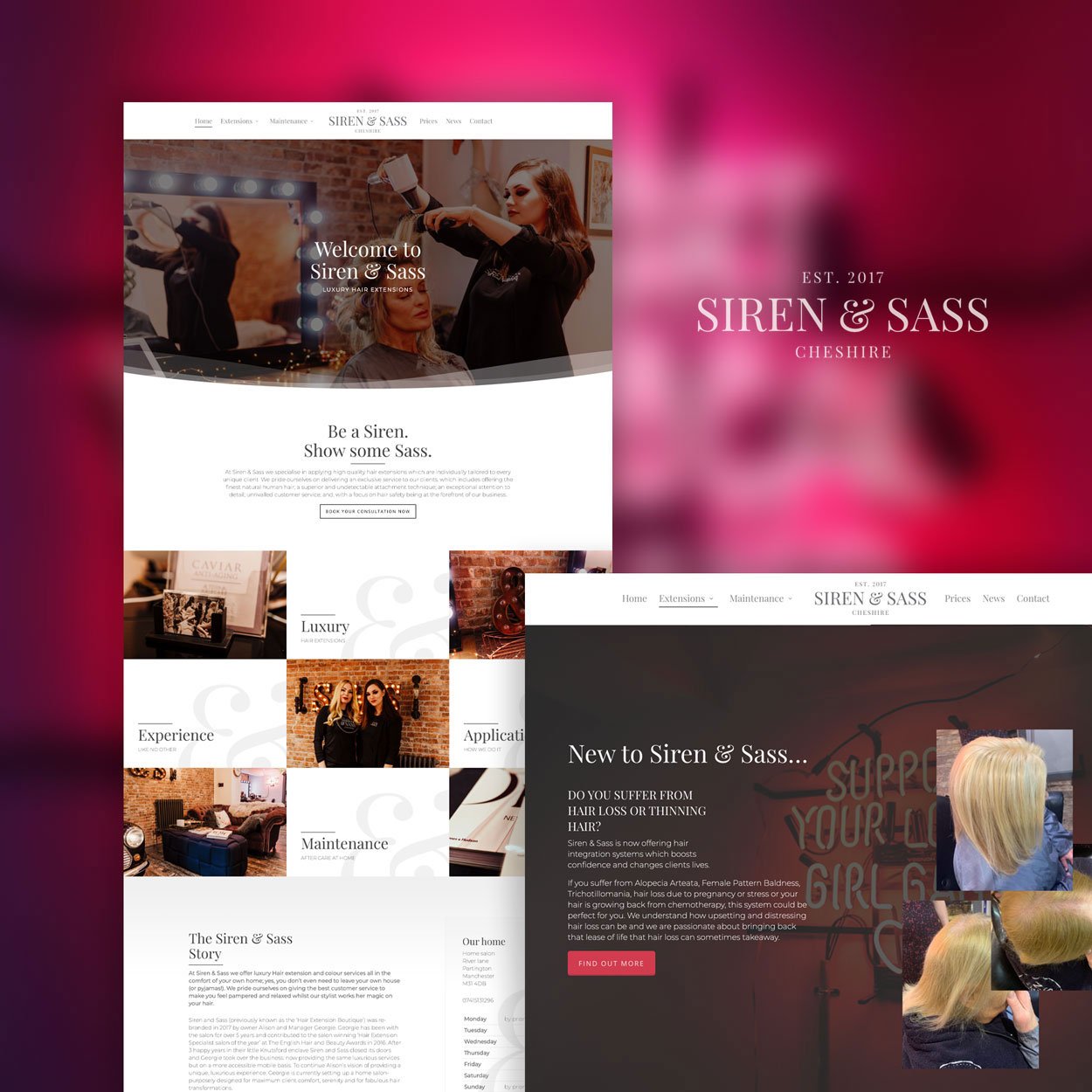 hairdresser web design
