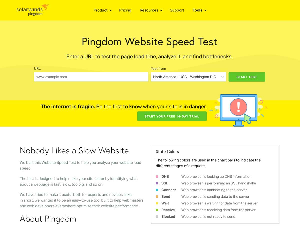 Pingdom Speed Test