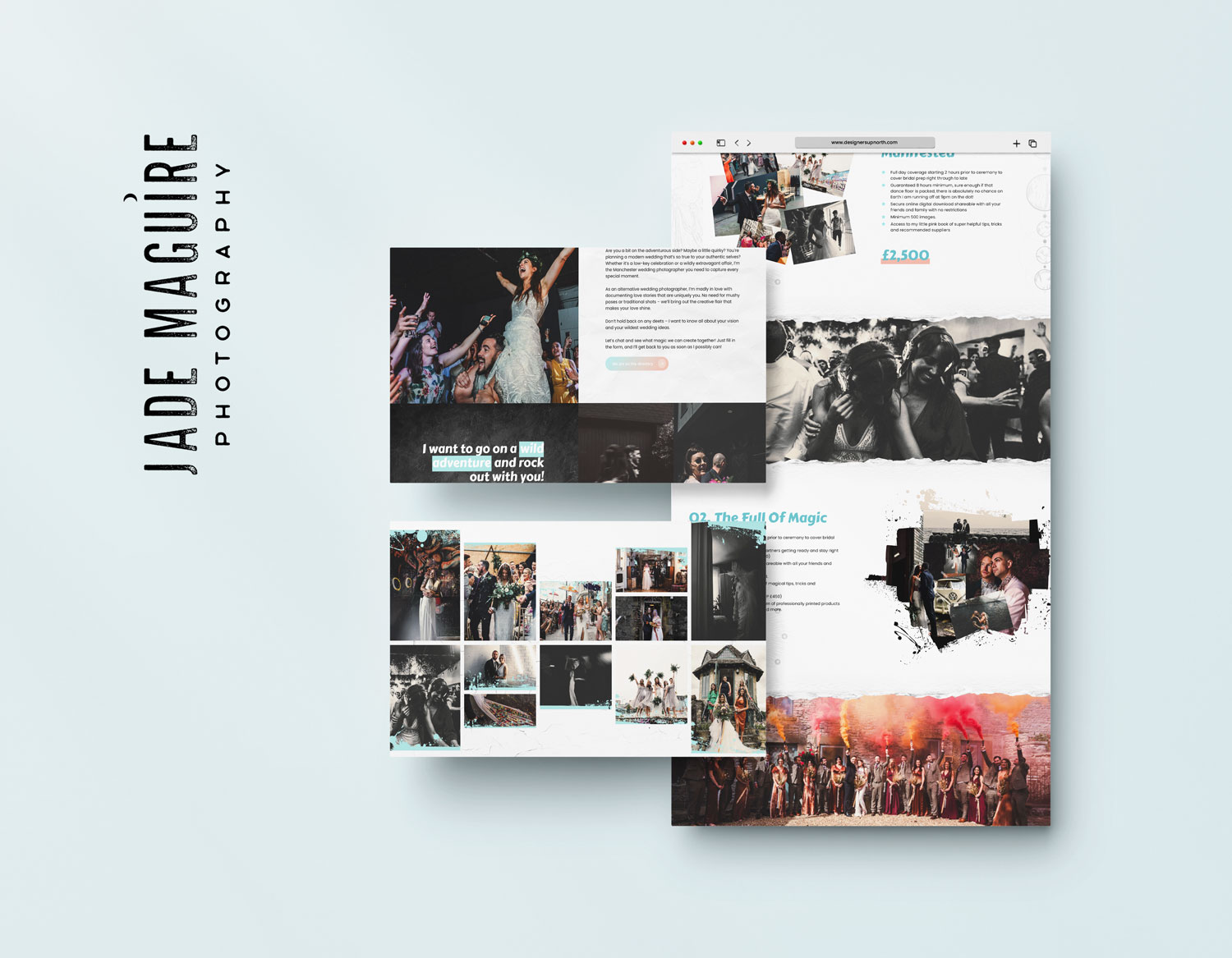 photographer wordpress web design and branding project